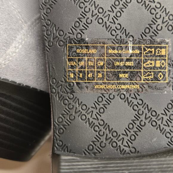 Vionic Roseland Size 10 W Slate Gray Water-Repellent Suede Chelsea Ankle Boot - Picture 10 of 11